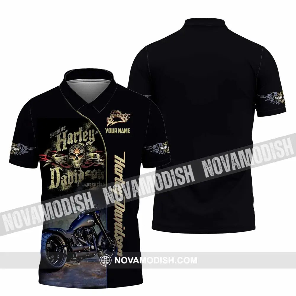 Unisex Shirt - Custom Harley Davidson Shirt Polo Shirt / S T-shirt