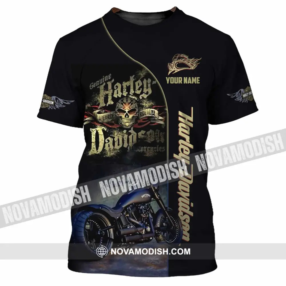 Unisex Shirt - Custom Harley Davidson Shirt T-Shirt / S T-shirt