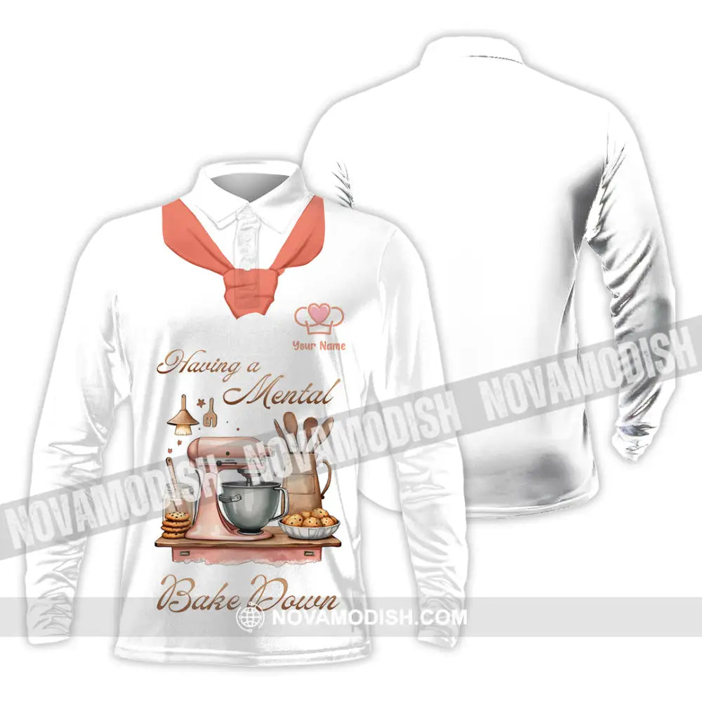 Unisex Shirt - Custom Having A Metal Baker Shirt Long Sleeve Polo / S T-shirt