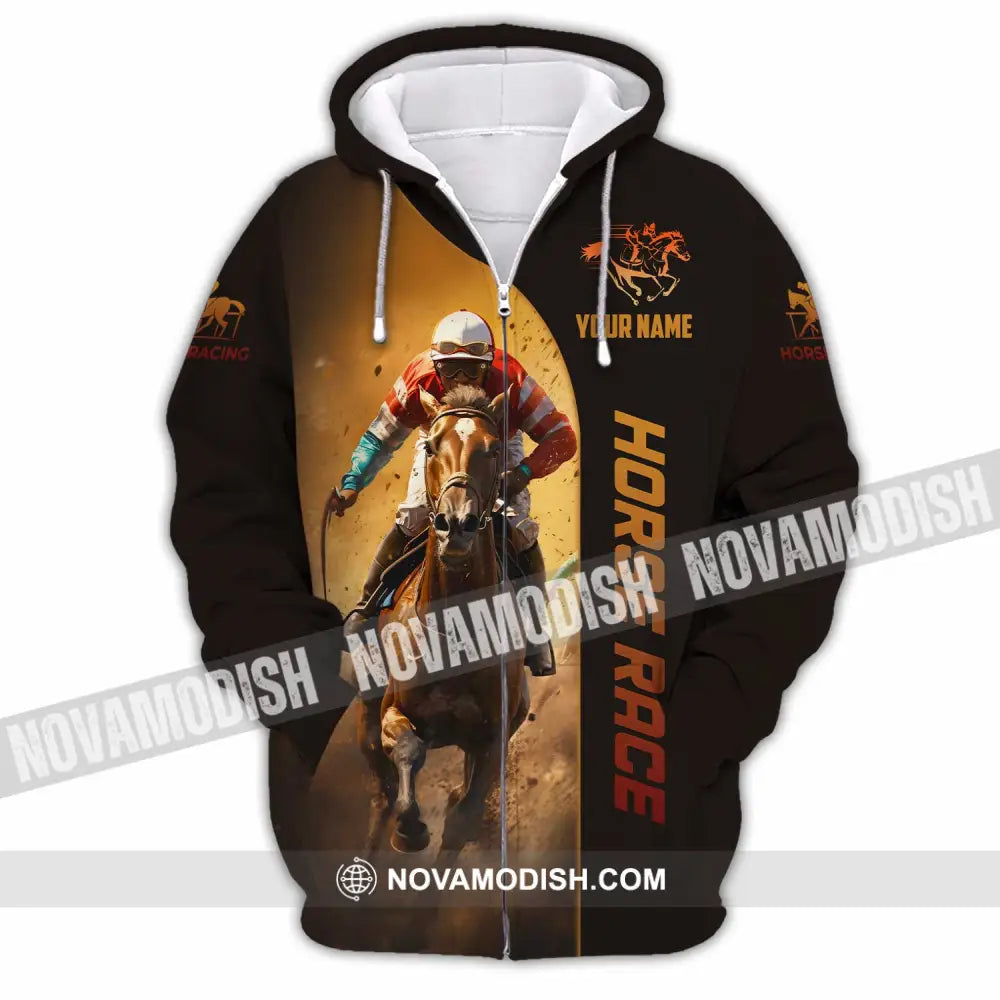 Unisex Shirt - Custom Horse Race Shirt Zipper Hoodie / S T-shirt