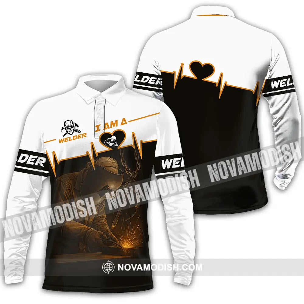Unisex Shirt - Custom I Am Welder Shirt Long Sleeve Polo / S T-shirt