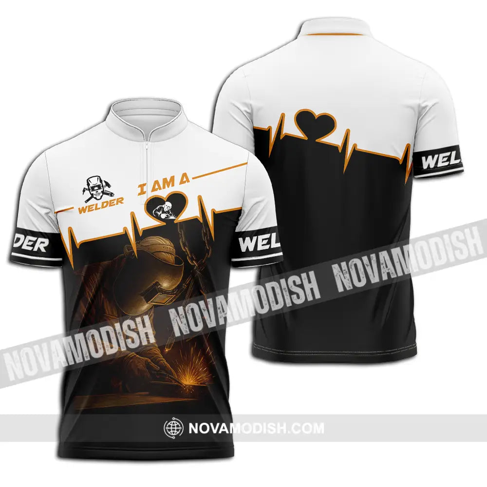 Unisex Shirt - Custom I Am Welder Shirt Zipper Polo Shirt / S T-shirt