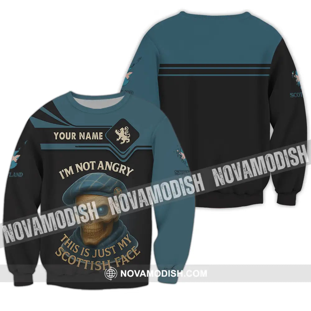 Unisex Shirt - Custom I’m Not Angry This Is Just My Scottish Face Shirt Long Sleeve / S T-shirt