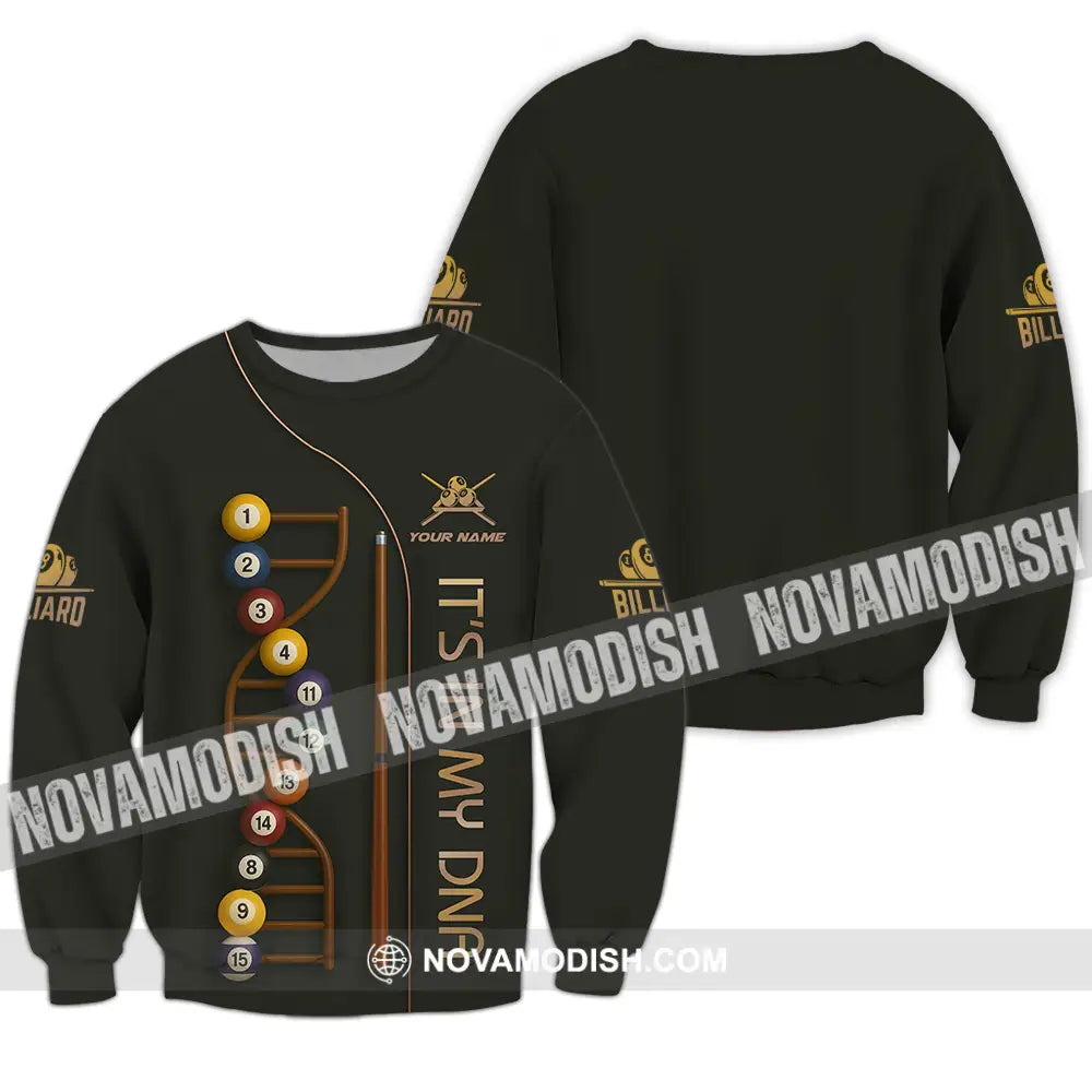 Unisex Shirt - Custom In My DNA Billiard Shirt Long Sleeve / S T-shirt