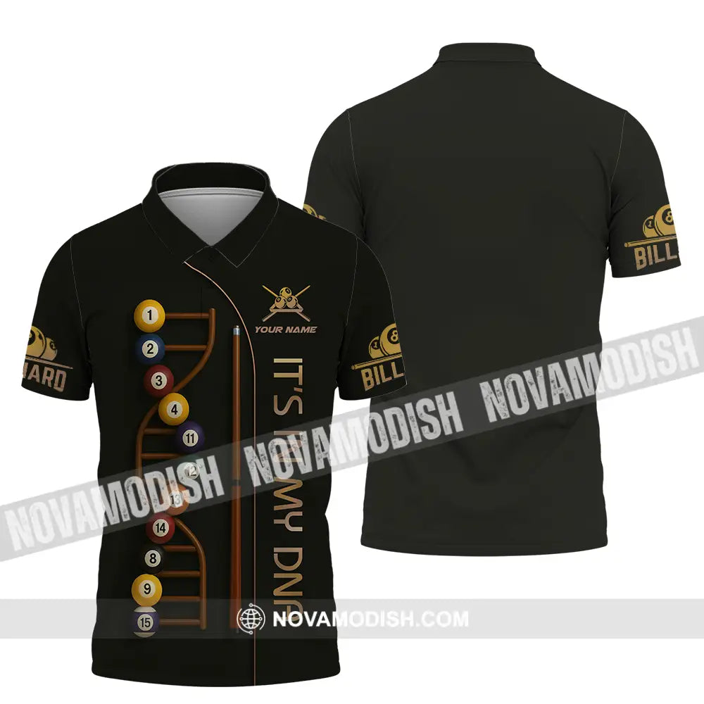 Unisex Shirt - Custom In My DNA Billiard Shirt Polo Shirt / S T-shirt