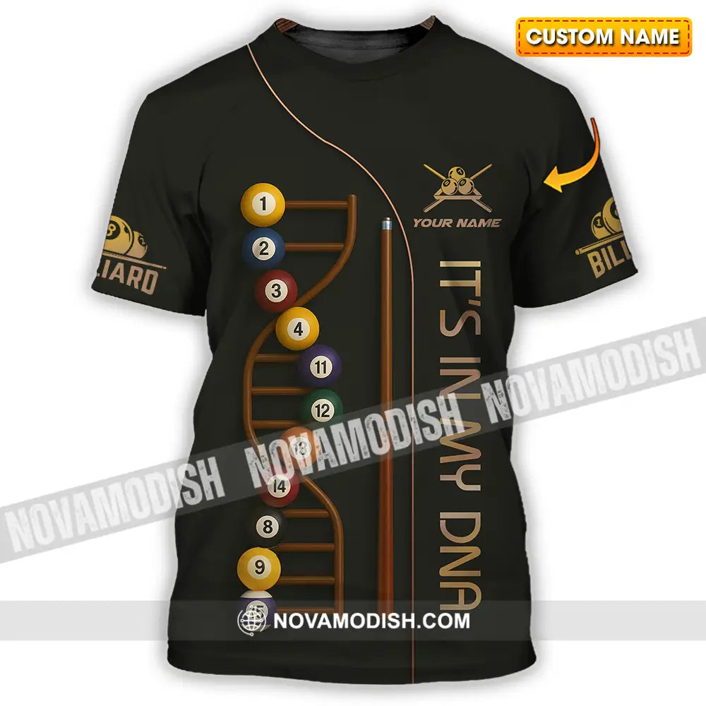 Unisex Shirt - Custom In My DNA Billiard Shirt T-shirt