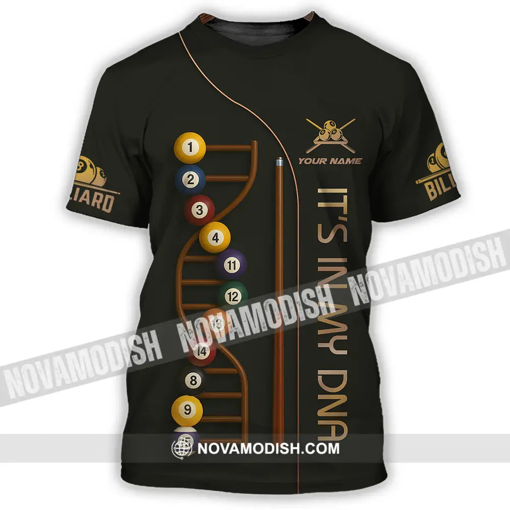 Unisex Shirt - Custom In My DNA Billiard Shirt T-Shirt / S T-shirt