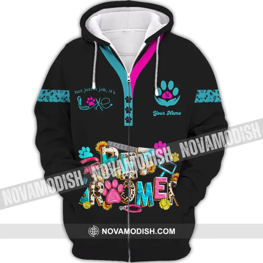 Unisex Shirt - Custom It’s Not Just A Job It’s Love Pet Groomer Shirt Zipper Hoodie / S T-shirt