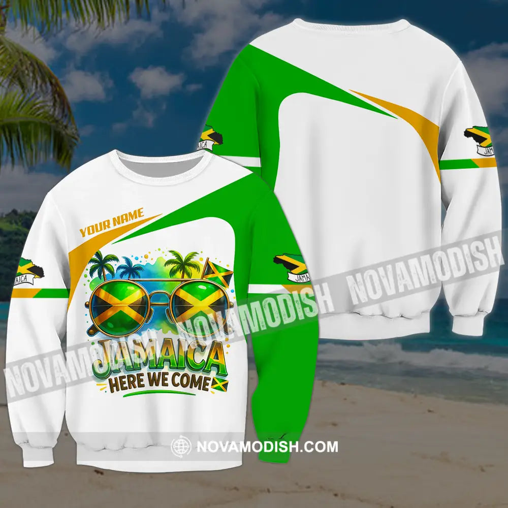 Unisex Shirt - Custom Jamaica Here We Come Shirt Long Sleeve / S T-shirt