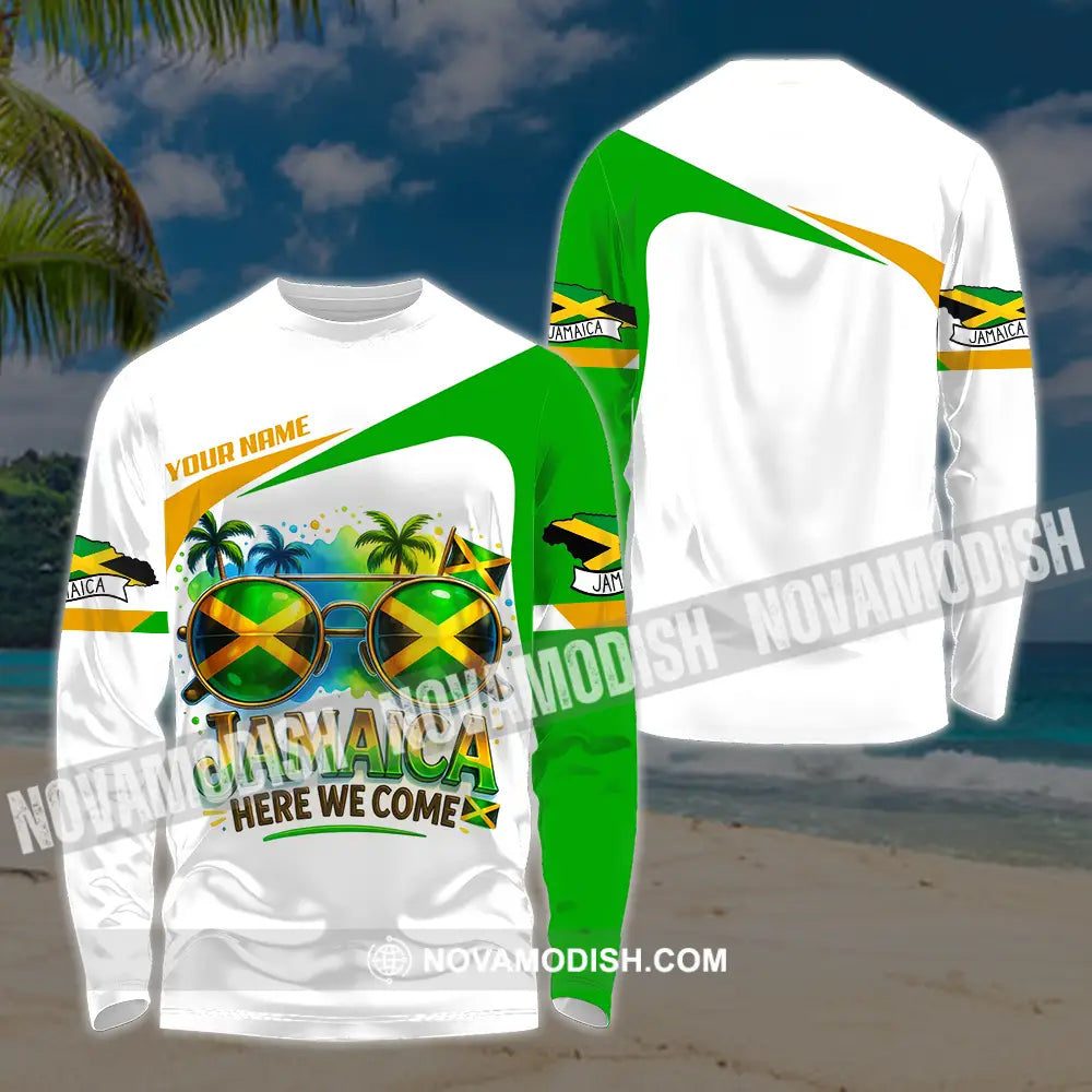 Unisex Shirt - Custom Jamaica Here We Come Shirt Long Sleeve Shirt / S T-shirt