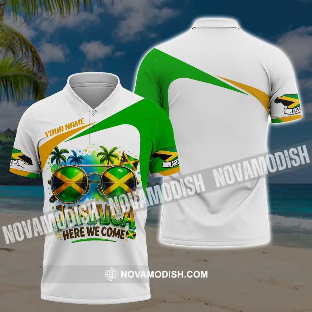 Unisex Shirt - Custom Jamaica Here We Come Shirt Polo Shirt / S T-shirt