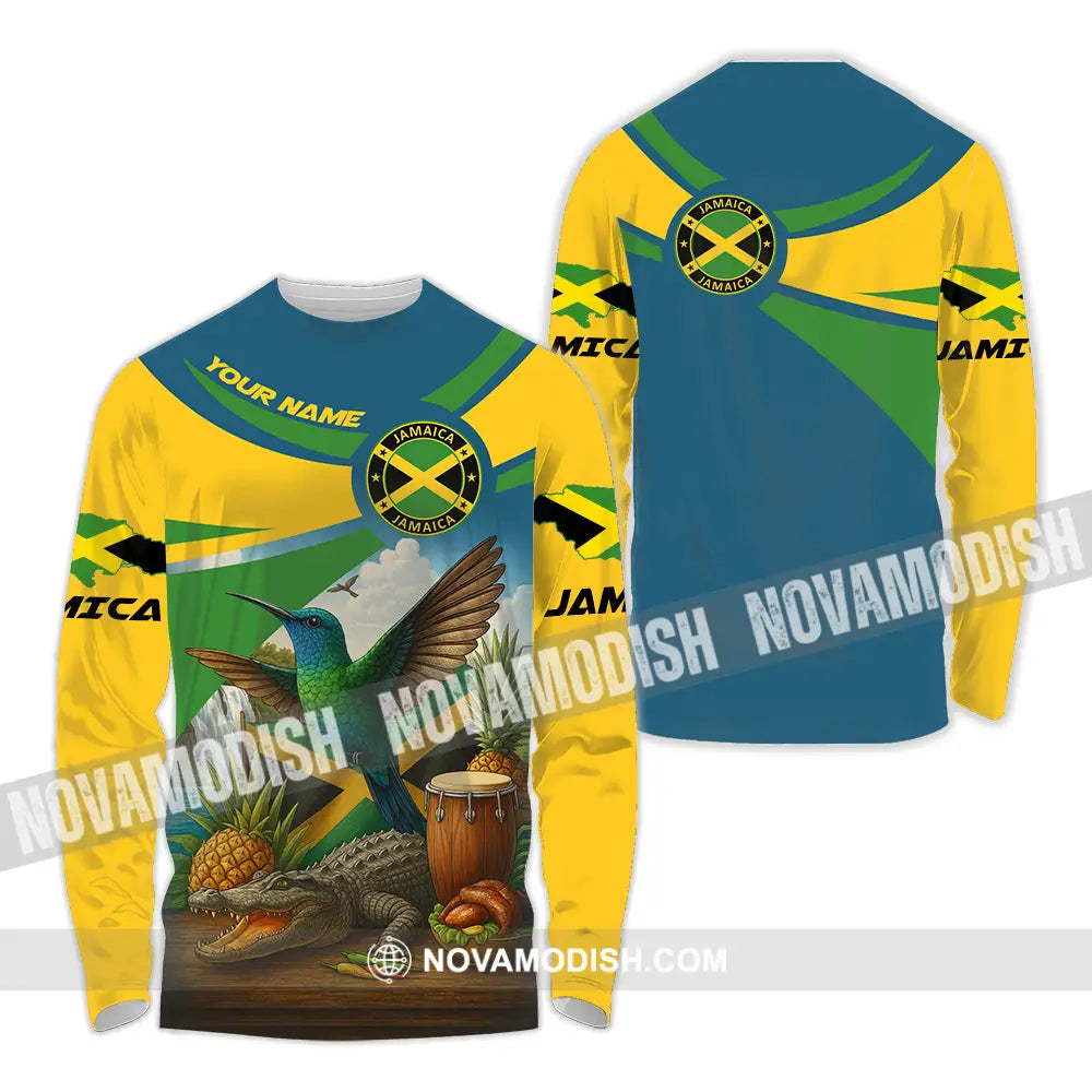 Unisex Shirt - Custom Jamaica Shirt Long Sleeve Shirt / S T-shirt