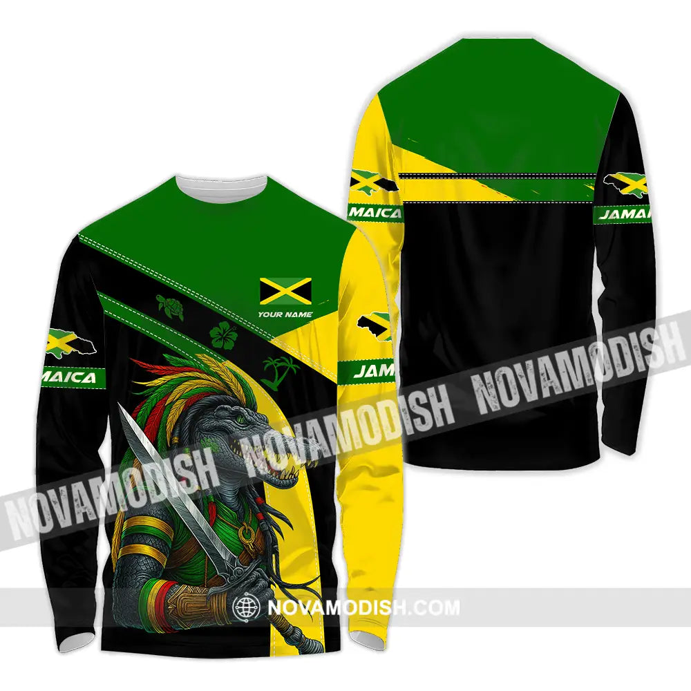 Unisex Shirt - Custom Jamaica Shirt Long Sleeve Shirt / S T-shirt