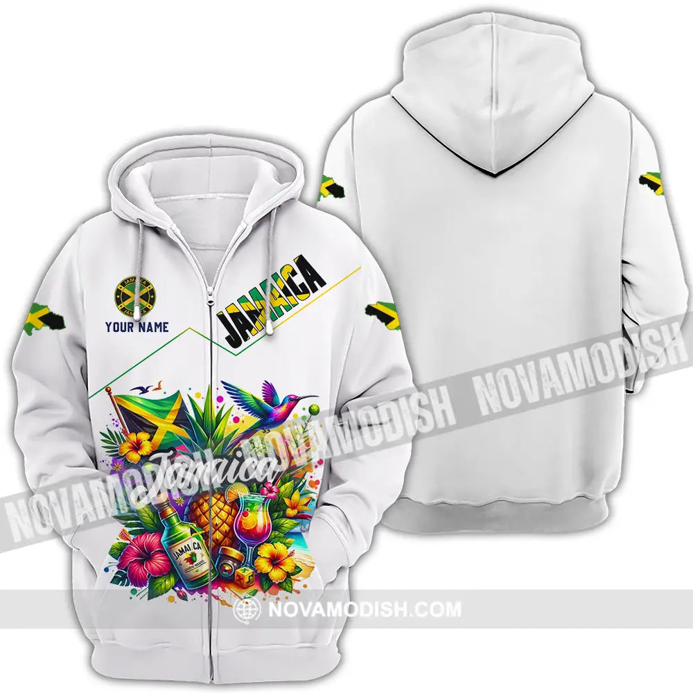 Unisex Shirt - Custom Jamaica Shirt Zipper Hoodie / S T-shirt