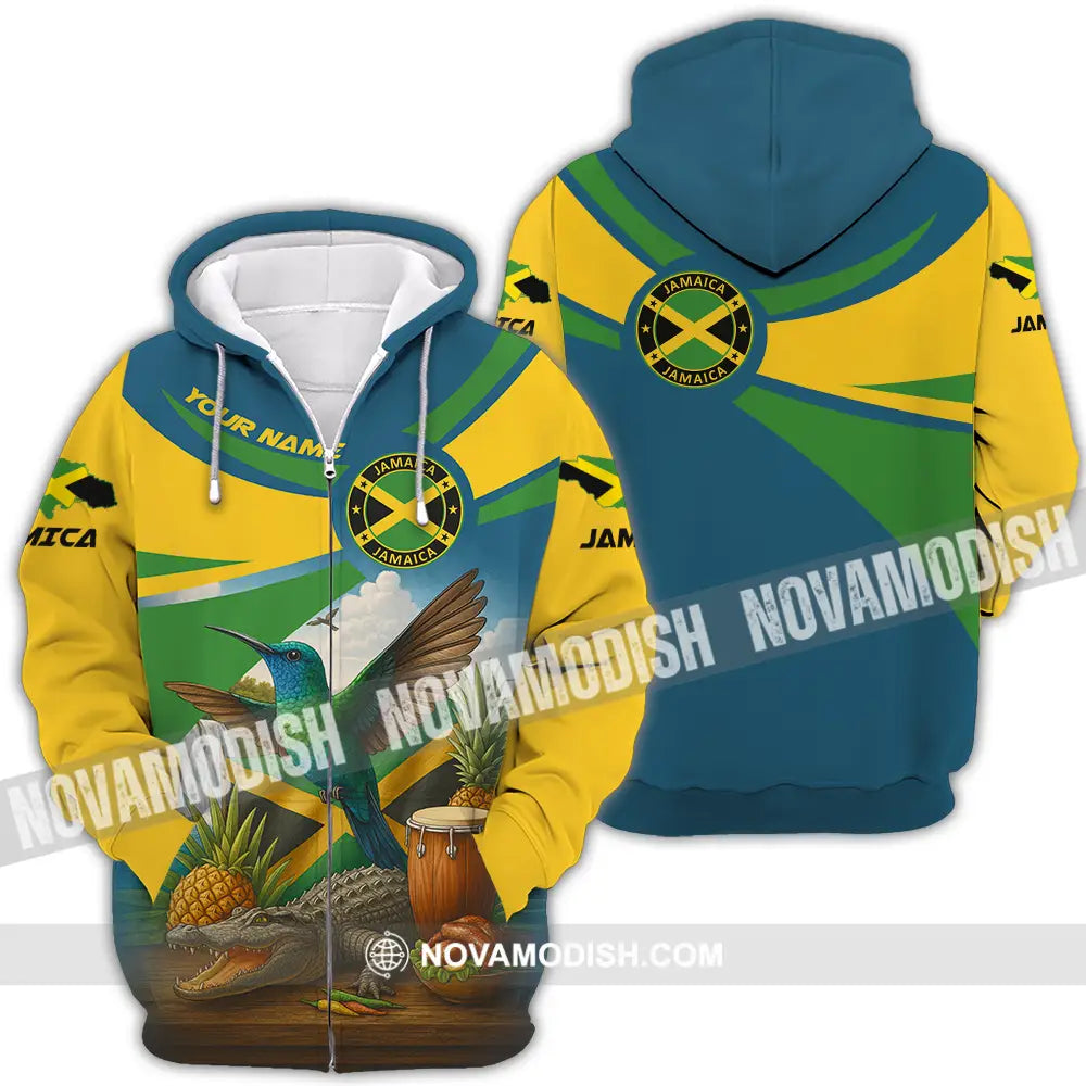 Unisex Shirt - Custom Jamaica Shirt Zipper Hoodie / S T-shirt