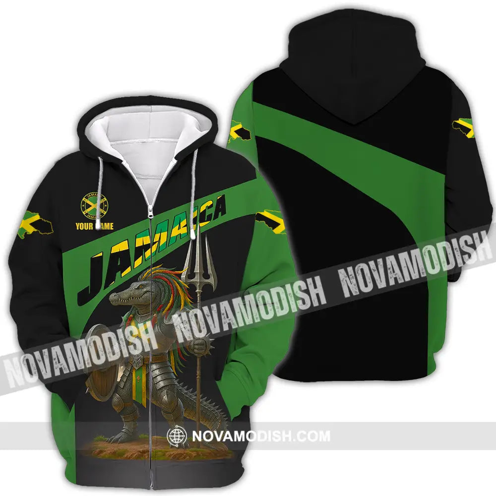 Unisex Shirt - Custom Jamaica Shirt Zipper Hoodie / S T-shirt