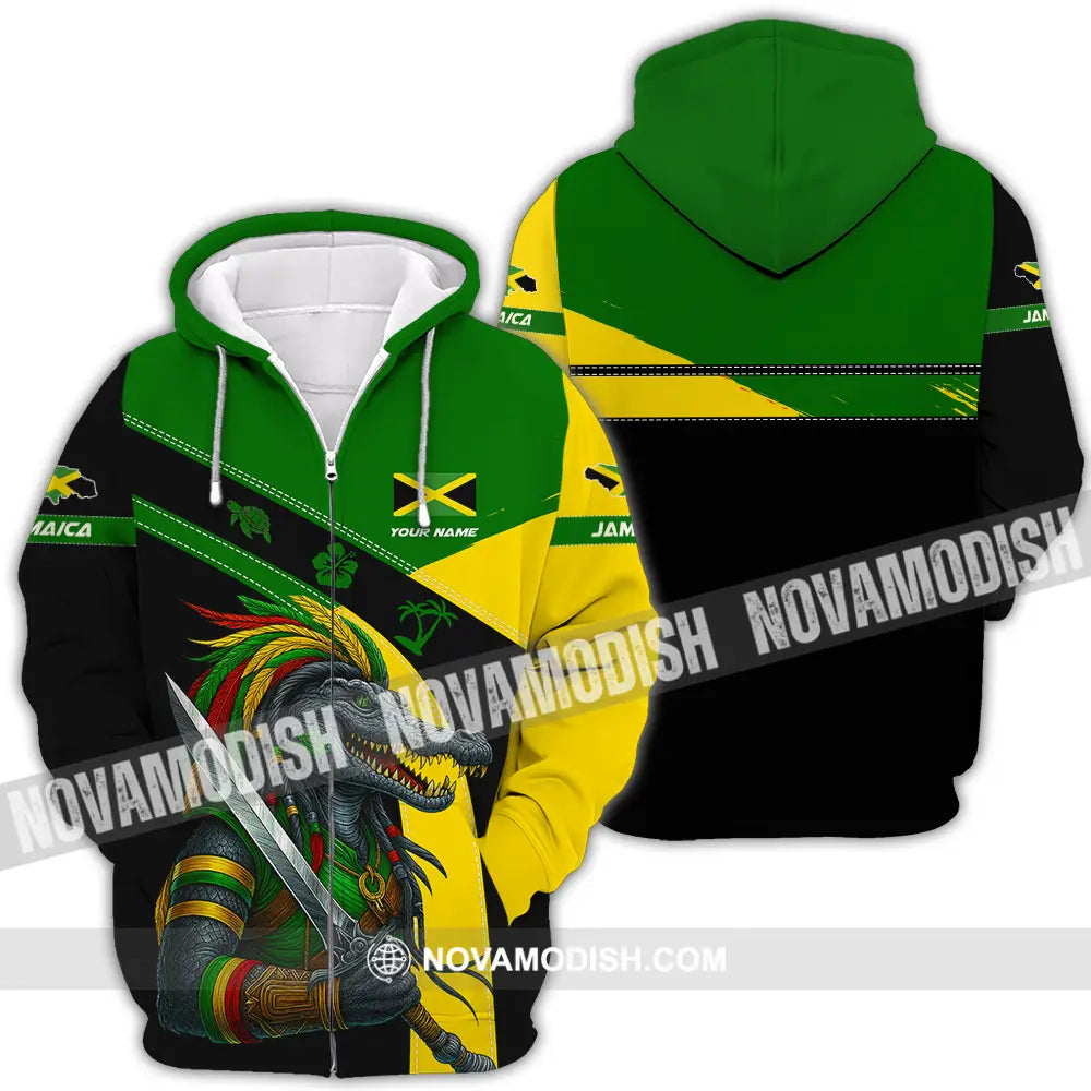 Unisex Shirt - Custom Jamaica Shirt Zipper Hoodie / S T-shirt