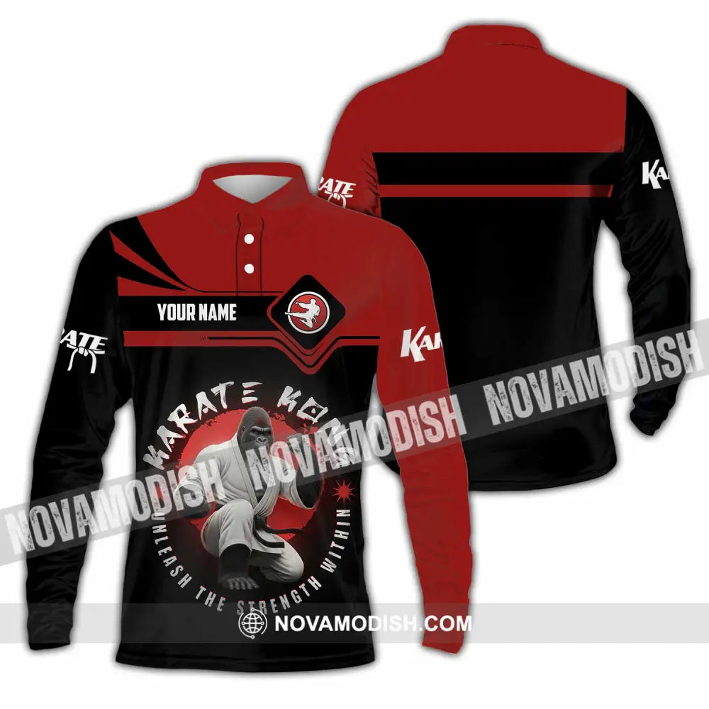 Unisex Shirt - Custom Karate Shirt Long Sleeve Polo / S T-shirt