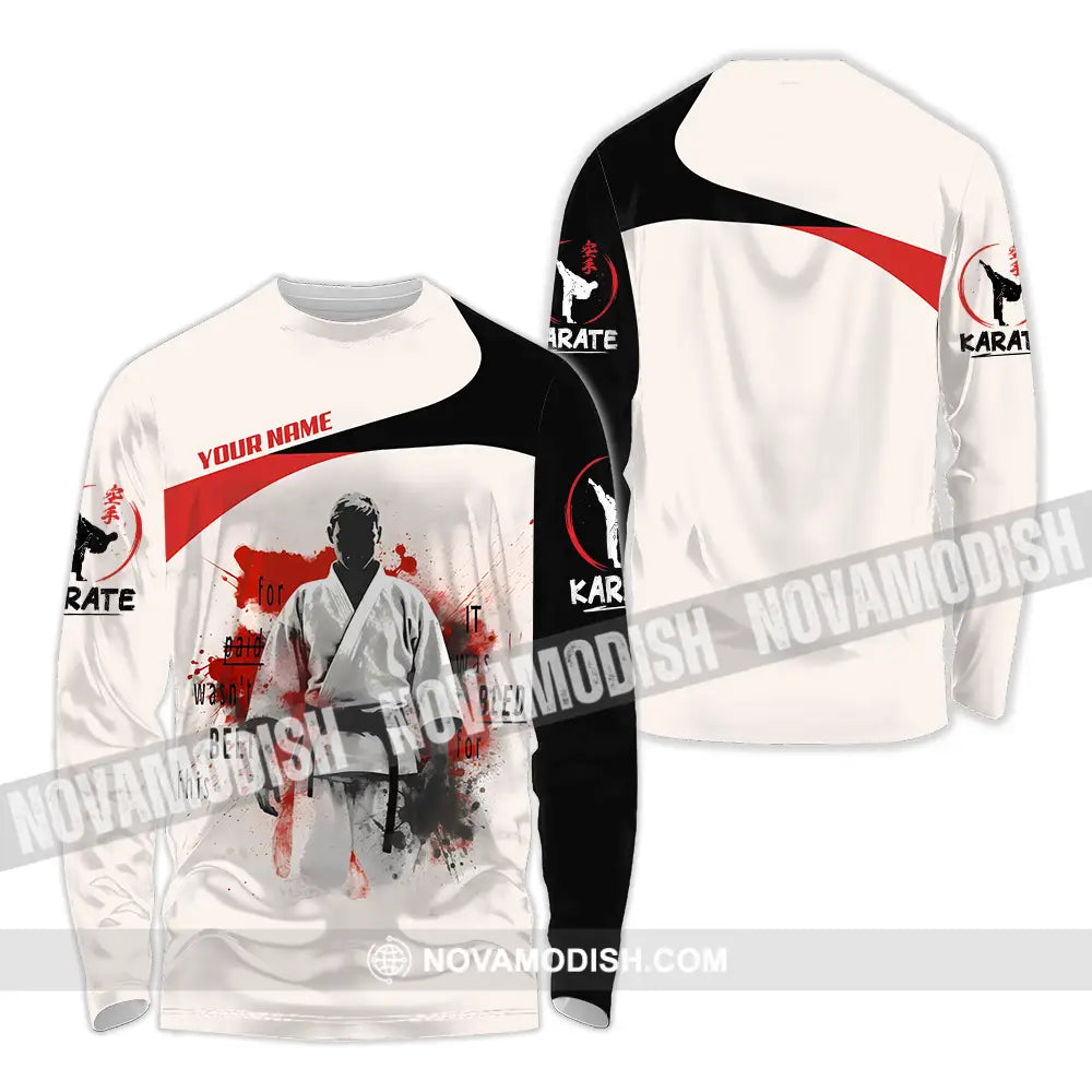 Unisex Shirt - Custom Karate Player Shirt Long Sleeve Shirt / S T-shirt
