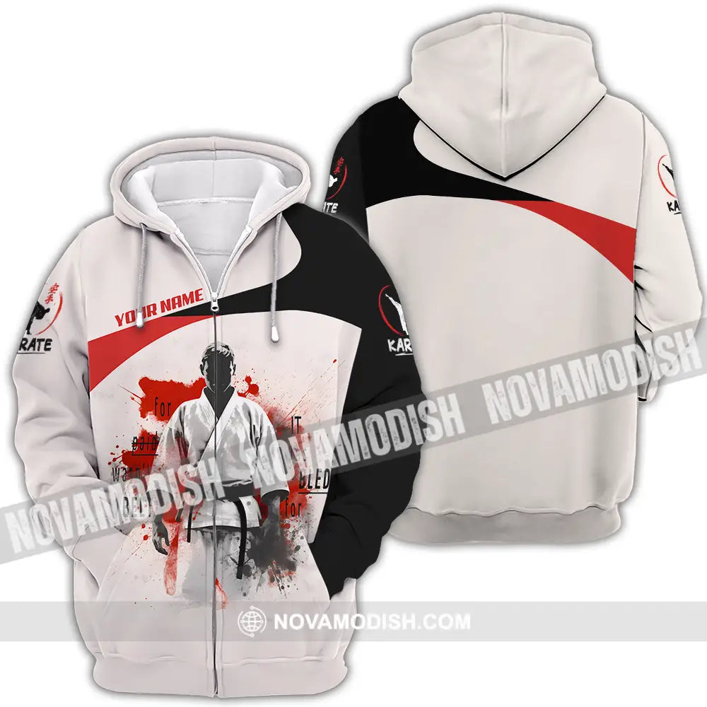 Unisex Shirt - Custom Karate Player Shirt Zipper Hoodie / S T-shirt