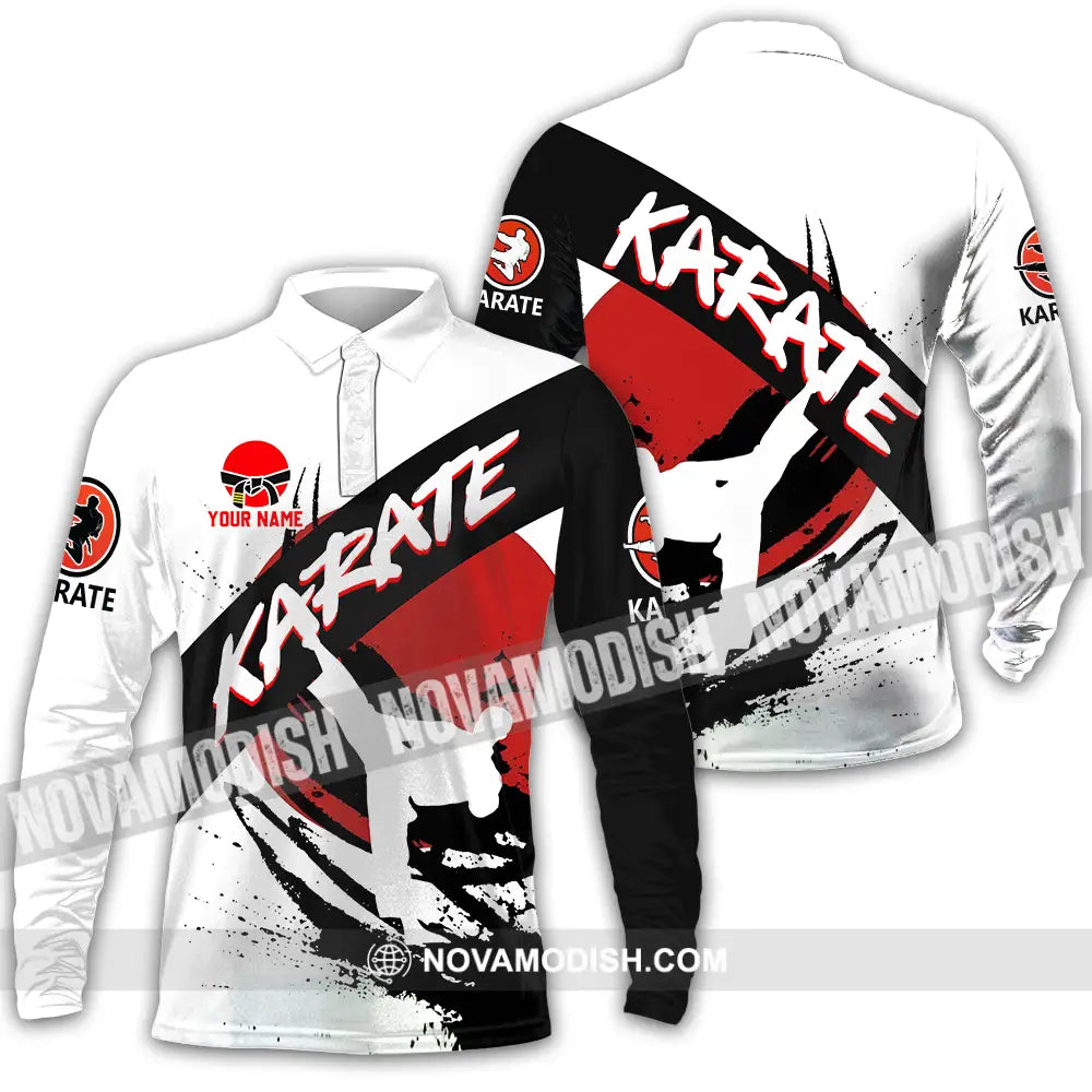 Unisex Shirt - Custom Karate Sport Shirt Long Sleeve Polo / S T-shirt