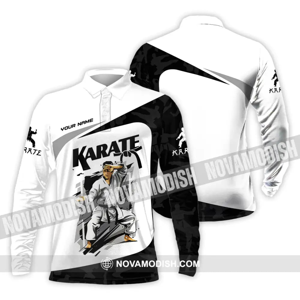Unisex Shirt - Custom Karate Sport Shirt Long Sleeve Polo / S T-shirt