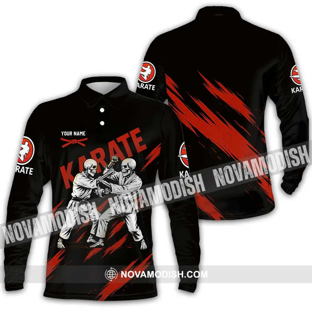 Unisex Shirt - Custom Karate Sport Shirt Long Sleeve Polo / S T-shirt
