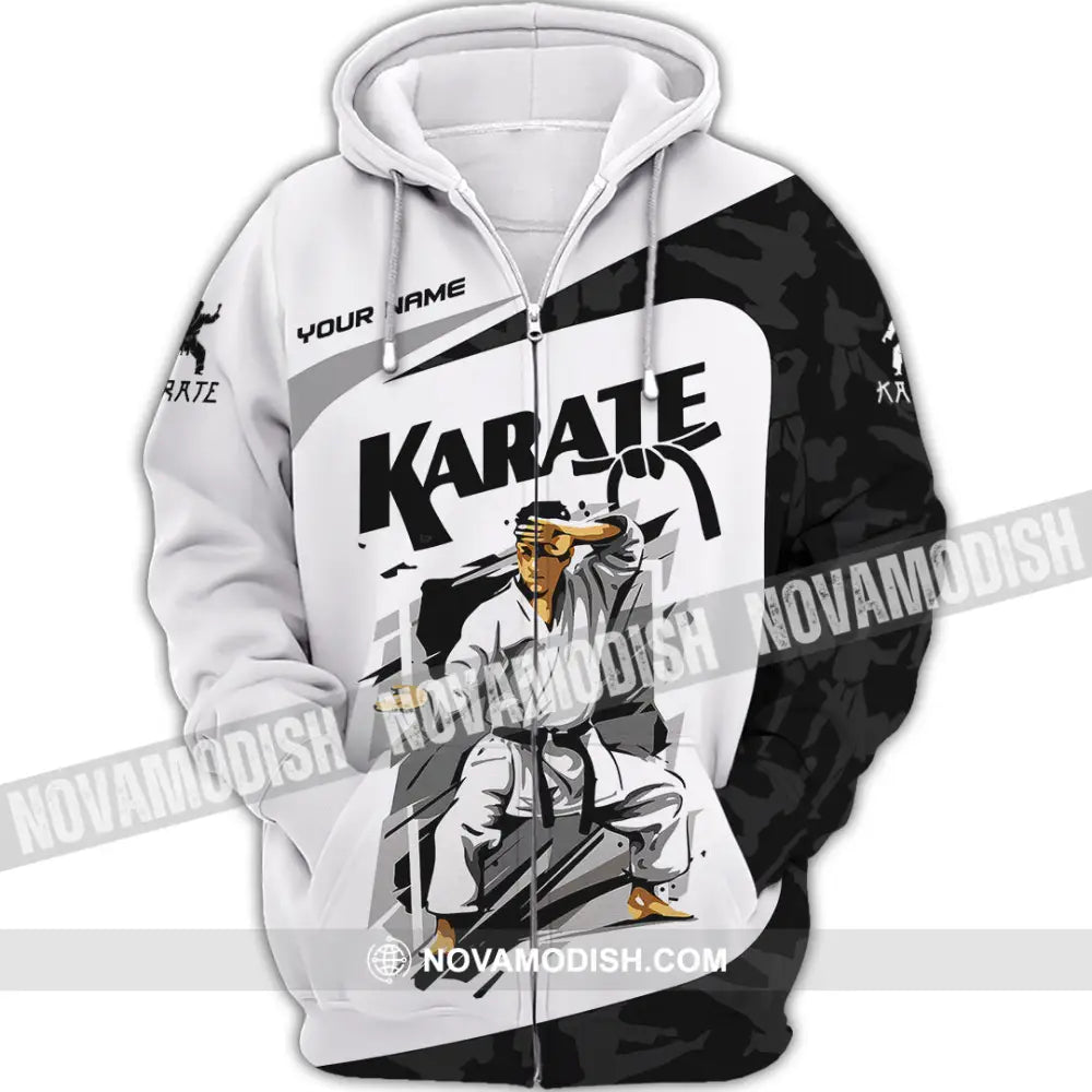 Unisex Shirt - Custom Karate Sport Shirt Zipper Hoodie / S T-shirt
