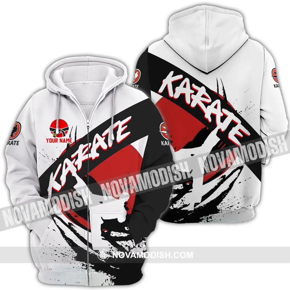 Unisex Shirt - Custom Karate Sport Shirt Zipper Hoodie / S T-shirt