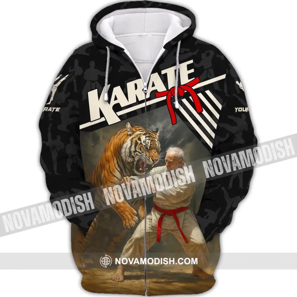 Unisex Shirt - Custom Karate Sport Shirt Zipper Hoodie / S T-shirt