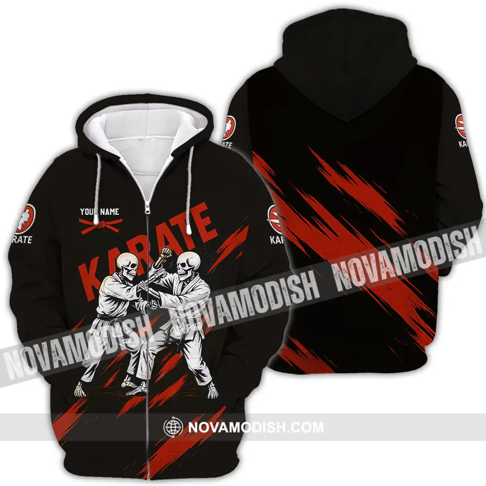 Unisex Shirt - Custom Karate Sport Shirt Zipper Hoodie / S T-shirt