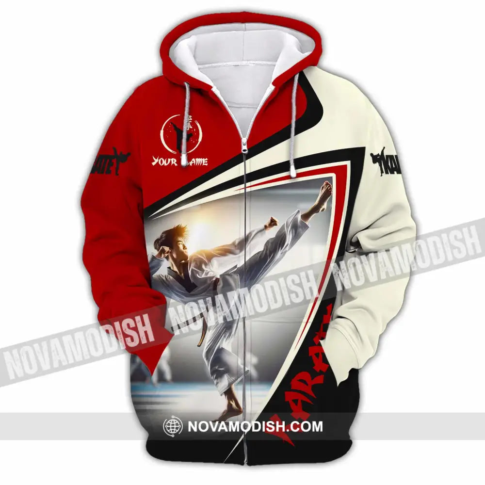 Unisex Shirt - Custom Karate Shirt Zipper Hoodie / S T-shirt