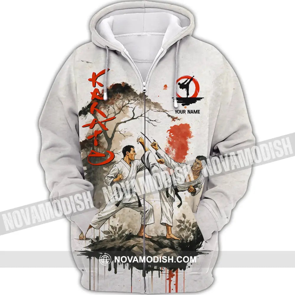 Unisex Shirt - Custom Karate Shirt Zipper Hoodie / S T-shirt