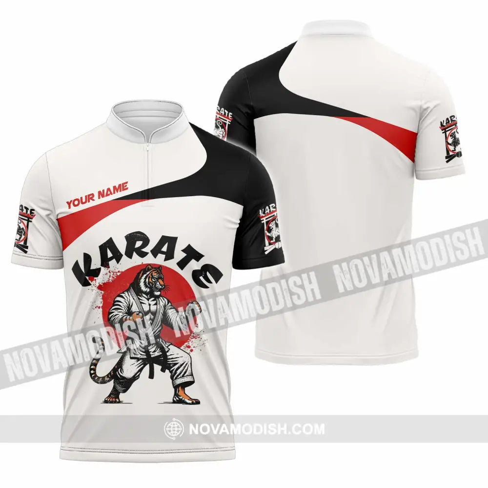 Unisex Shirt - Custom Karate Shirt Zipper Polo Shirt / S T-shirt
