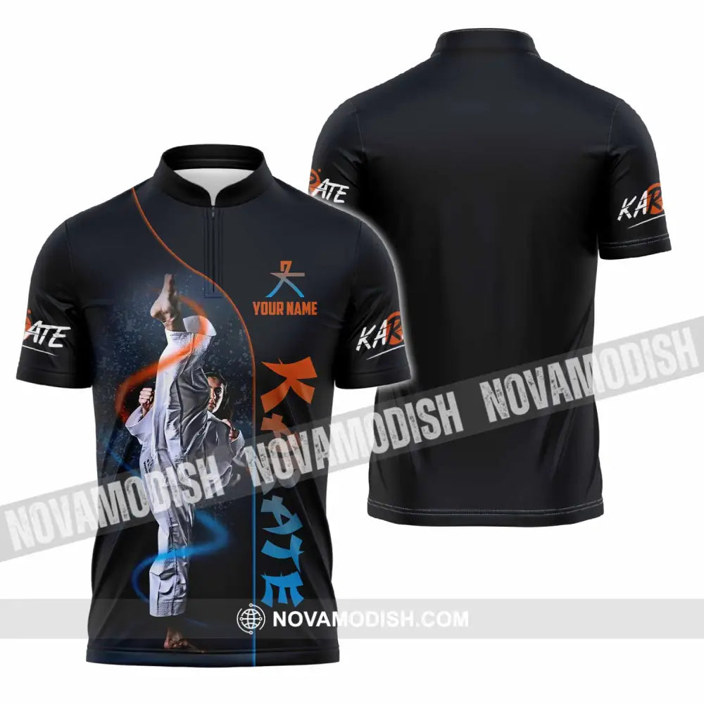 Unisex Shirt - Custom Karate Shirt Zipper Polo Shirt / S T-shirt