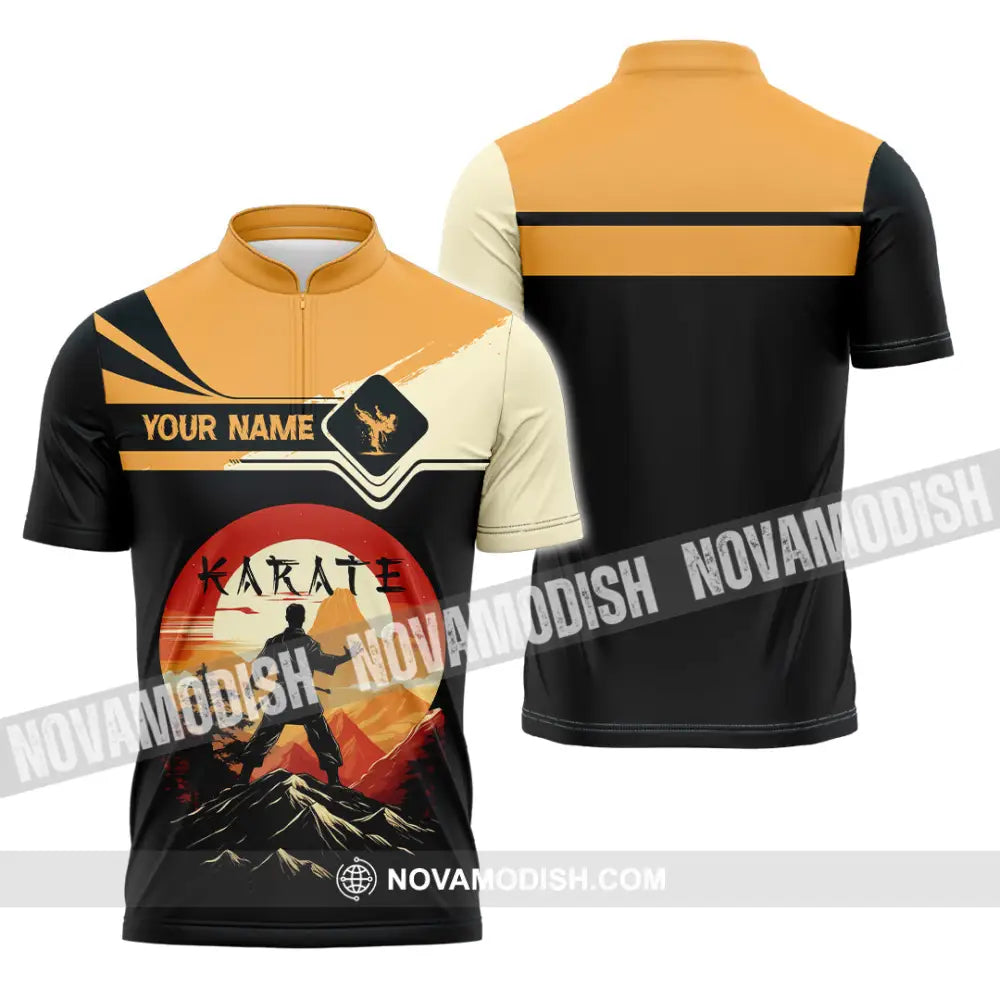 Unisex Shirt - Custom Karate Shirt Zipper Polo Shirt / S T-shirt