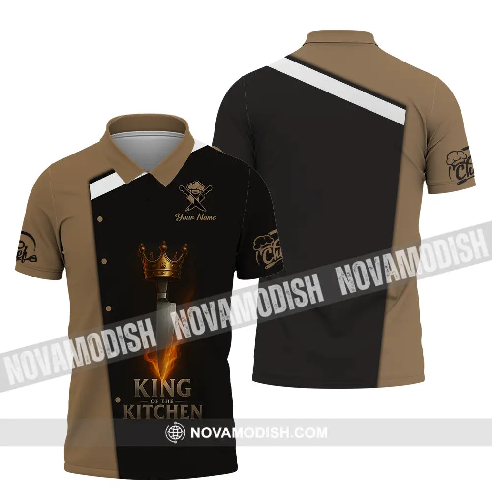 Unisex Shirt - Custom King Of Kitchen Chef Shirt Polo Shirt / S T-shirt