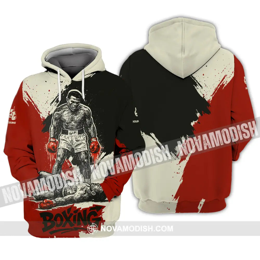 Unisex Shirt - Custom Knock Out Boxing Sport Shirt Hoodie / S T-shirt