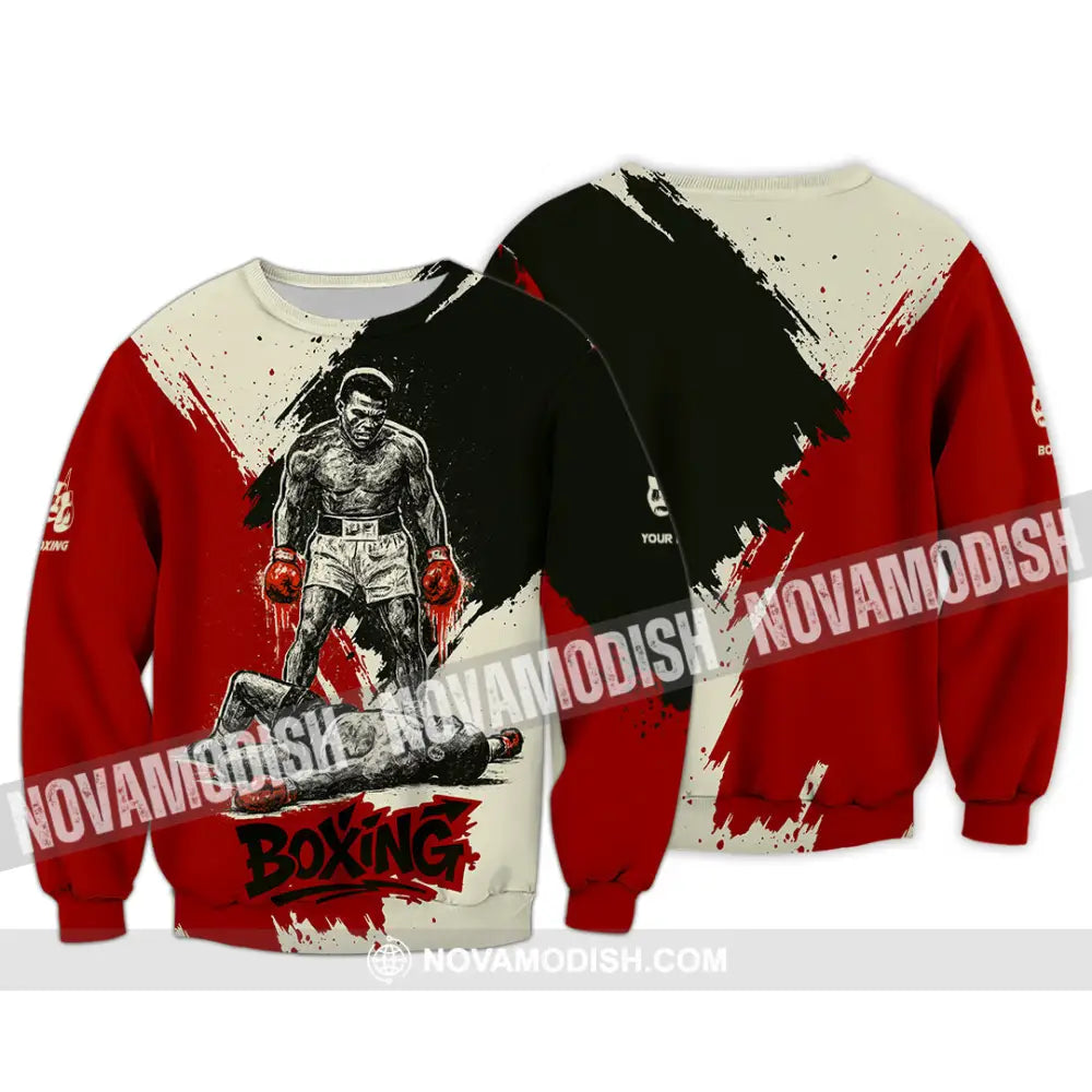 Unisex Shirt - Custom Knock Out Boxing Sport Shirt Long Sleeve / S T-shirt