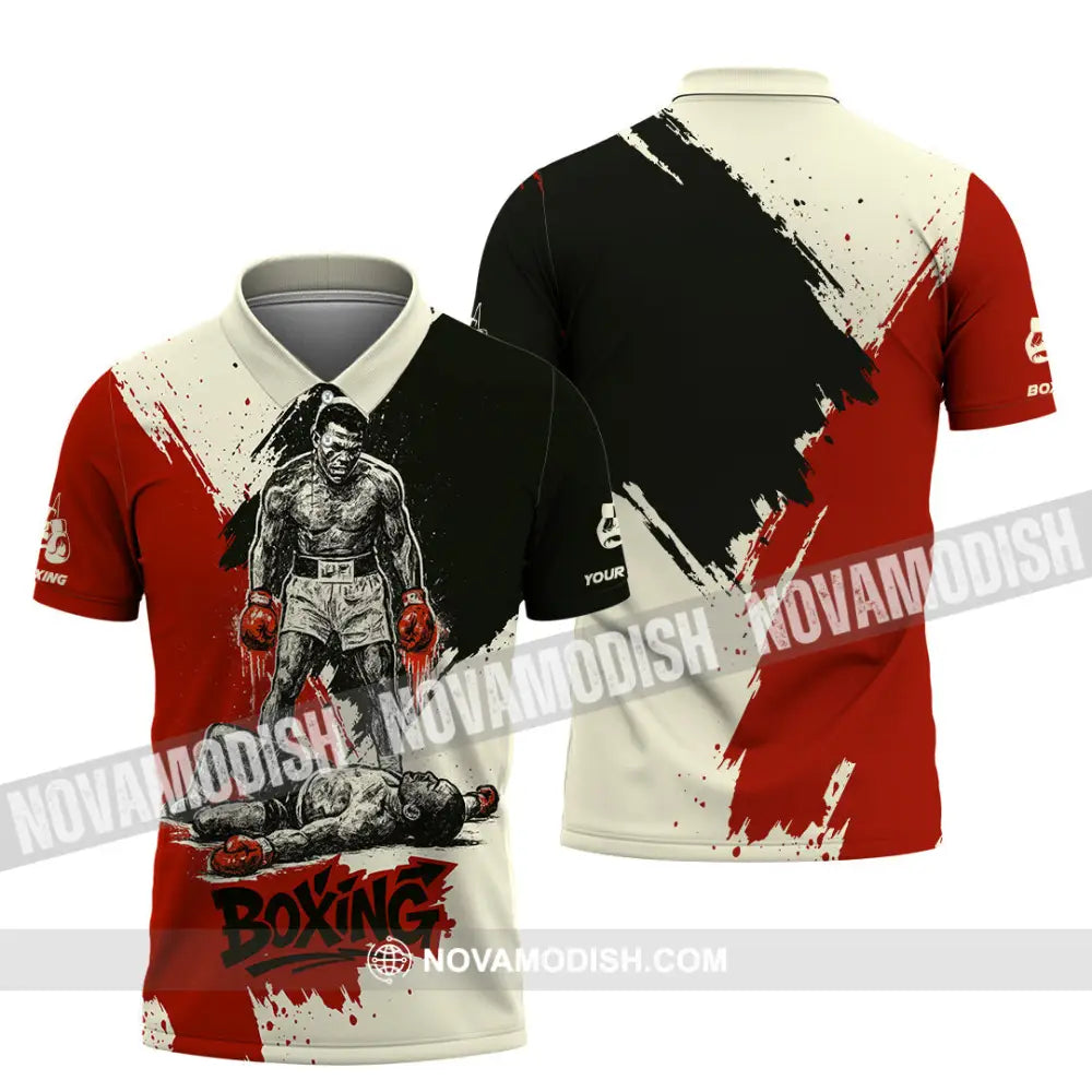 Unisex Shirt - Custom Knock Out Boxing Sport Shirt Polo Shirt / S T-shirt