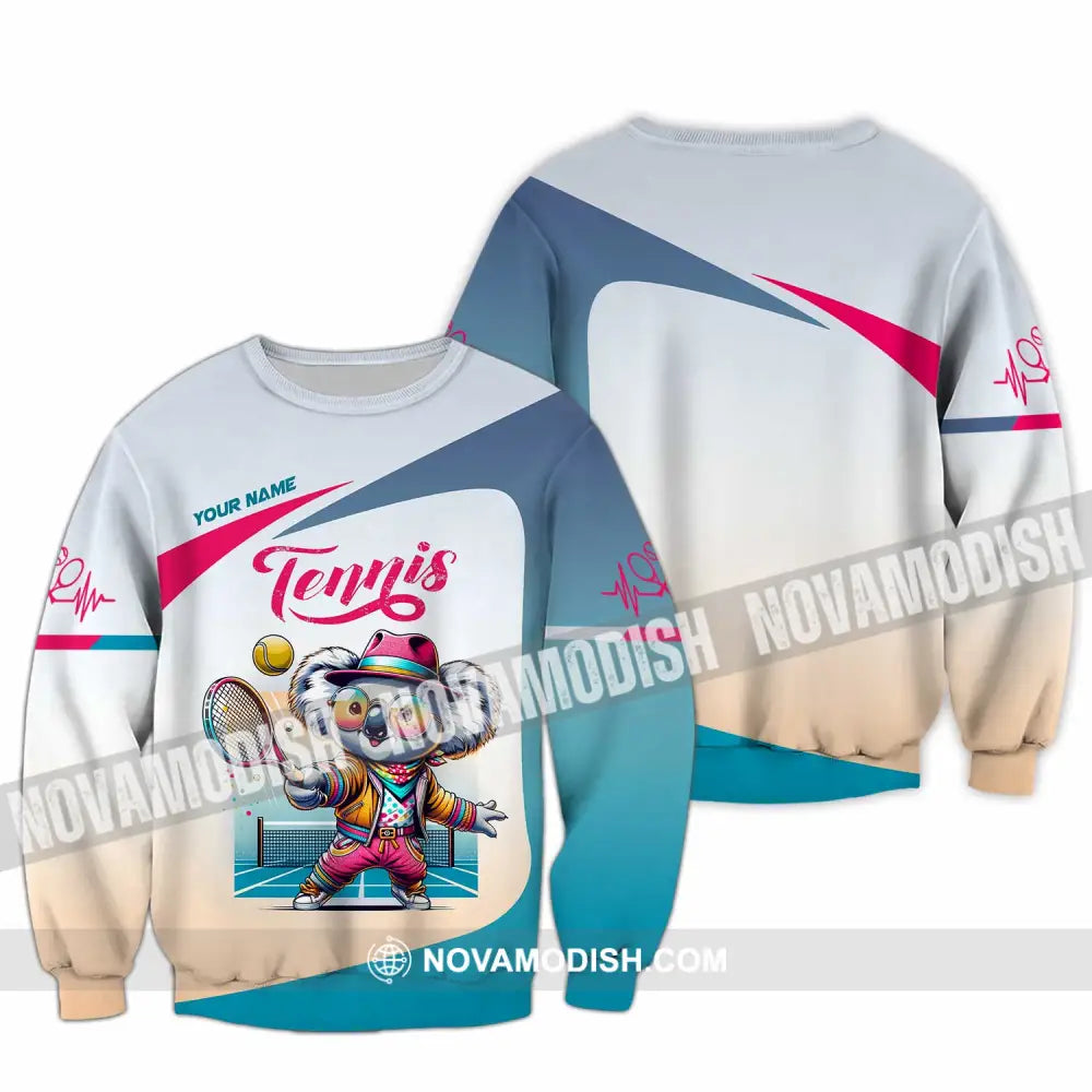 Unisex Shirt - Custom Koala Tennis Sport Shirt Long Sleeve / S T-shirt
