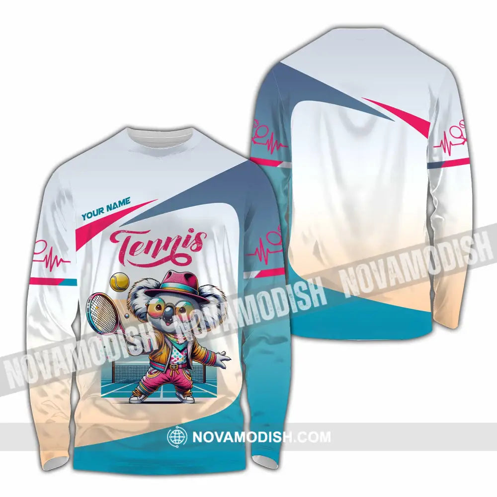 Unisex Shirt - Custom Koala Tennis Sport Shirt Long Sleeve Shirt / S T-shirt