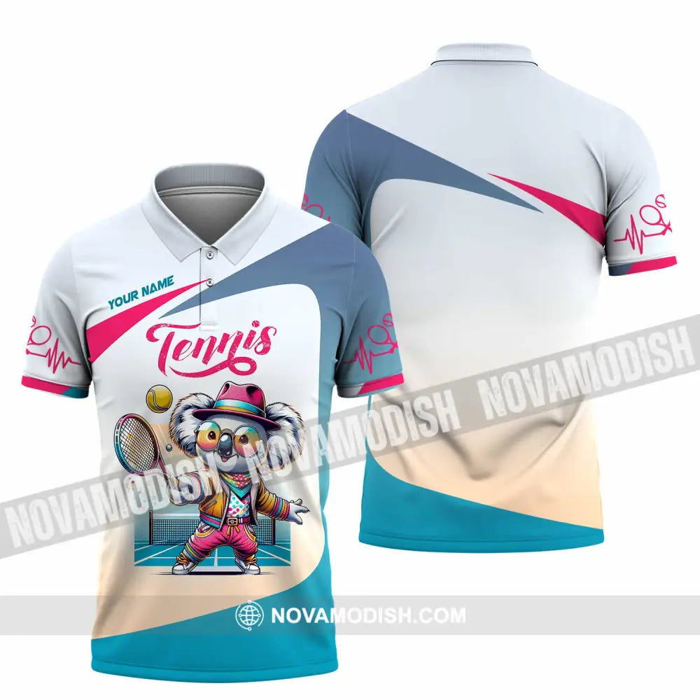 Unisex Shirt - Custom Koala Tennis Sport Shirt Polo Shirt / S T-shirt