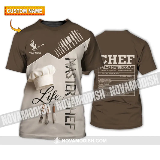 Unisex Shirt - Custom Life Of Master Chef Valor Nutricional Shirt T-shirt