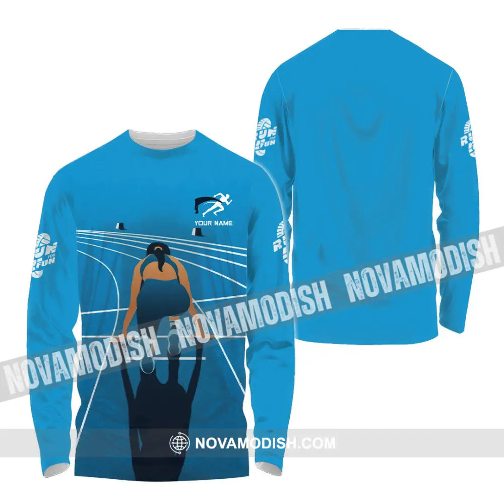 Unisex Shirt - Custom Love Running Sport Shirt Long Sleeve Shirt / S T-shirt