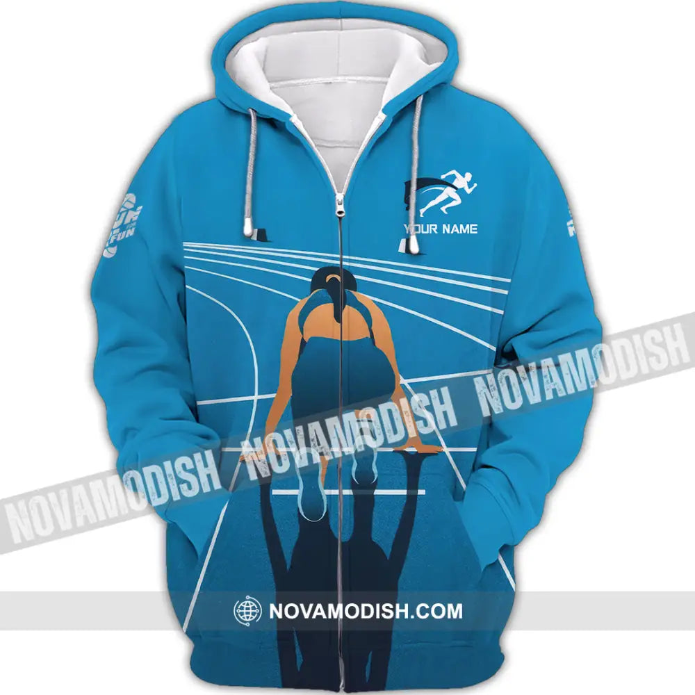 Unisex Shirt - Custom Love Running Sport Shirt Zipper Hoodie / S T-shirt