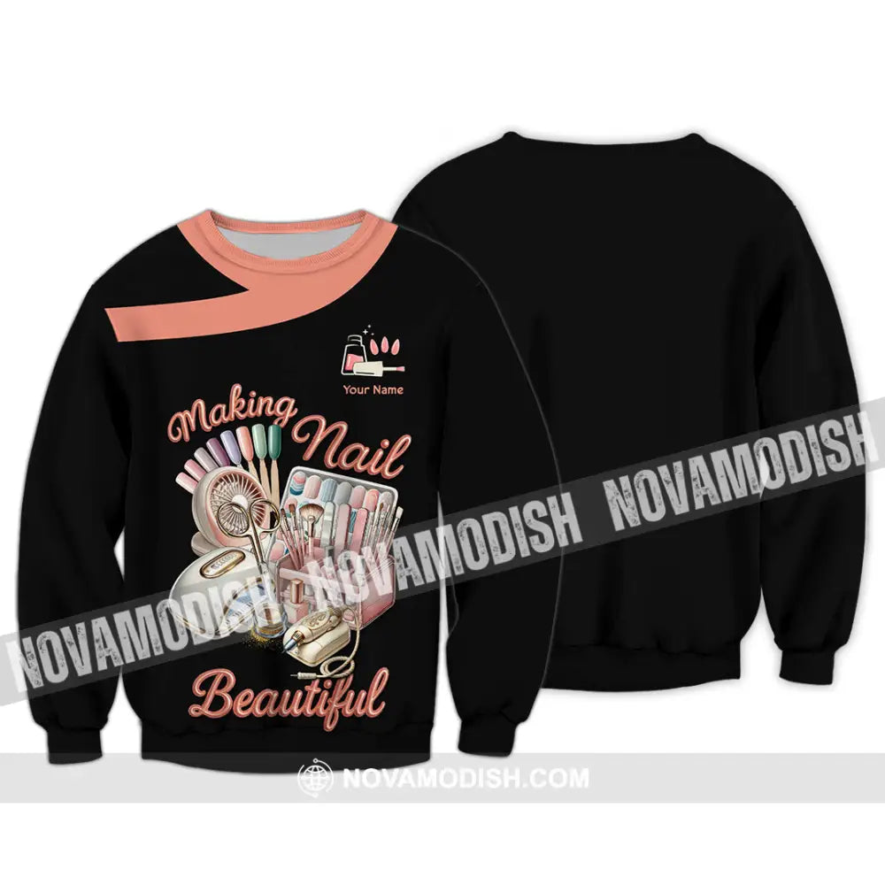Unisex Shirt - Custom Making Nails Beautiful Shirt Long Sleeve / S T-shirt