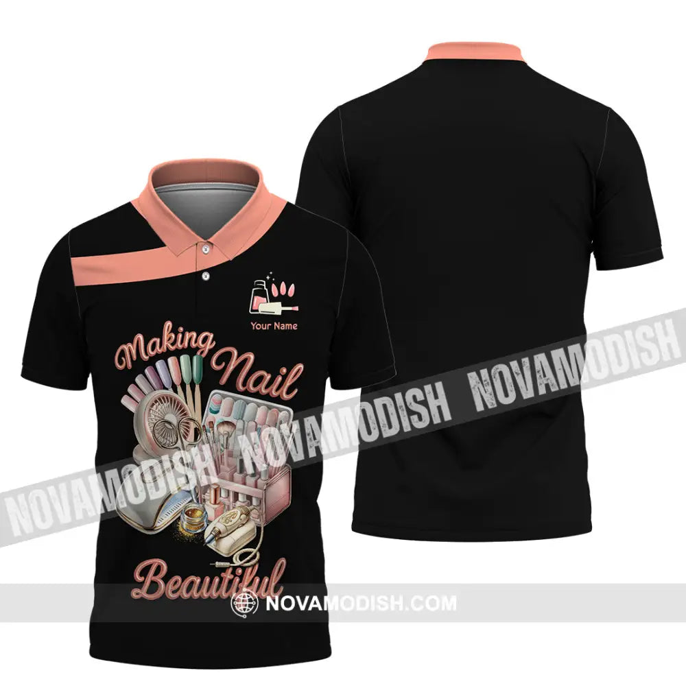 Unisex Shirt - Custom Making Nails Beautiful Shirt Polo Shirt / S T-shirt