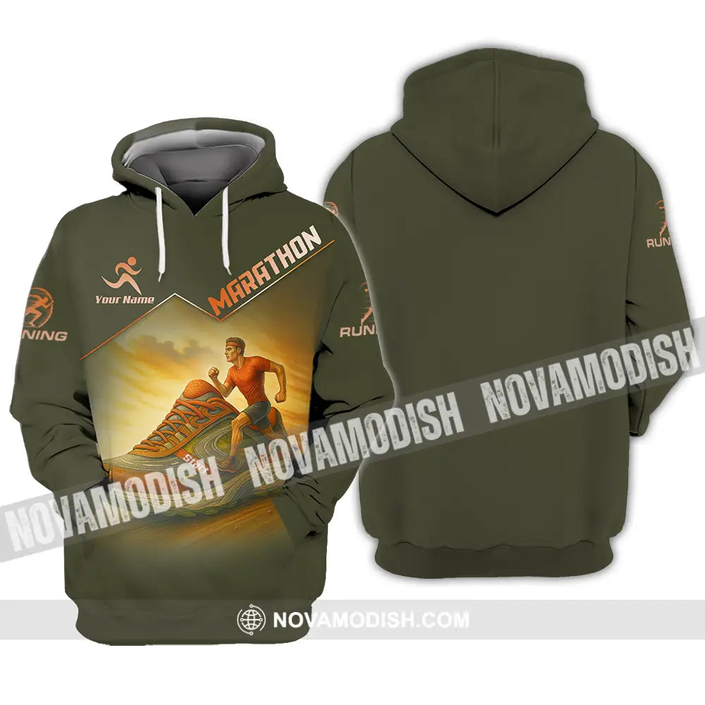 Unisex Shirt - Custom Marathon Running Lover Sport Shirt Hoodie / S T-shirt