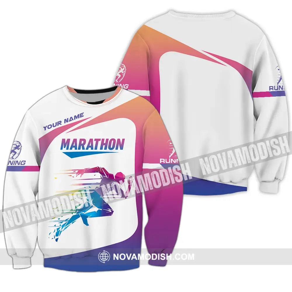 Unisex Shirt - Custom Marathon Running Lover Sport Shirt Long Sleeve / S T-shirt